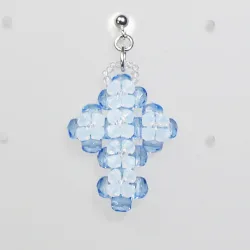 Pierces - Silver brass - Earrings Pervenche - Pierces - Silver brass - Laiton argenté